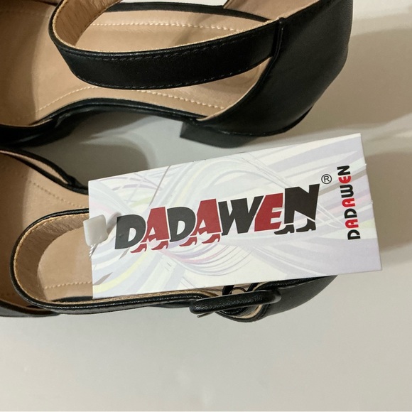 Dadawen Chic Black Women's Heels Size 7 - Picture 7 of 8